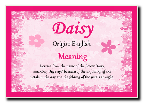 Daisy Personalised Name Meaning Jumbo Magnet