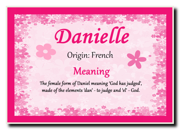Danielle Personalised Name Meaning Jumbo Magnet