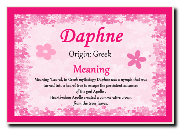 Daphne Personalised Name Meaning Jumbo Magnet