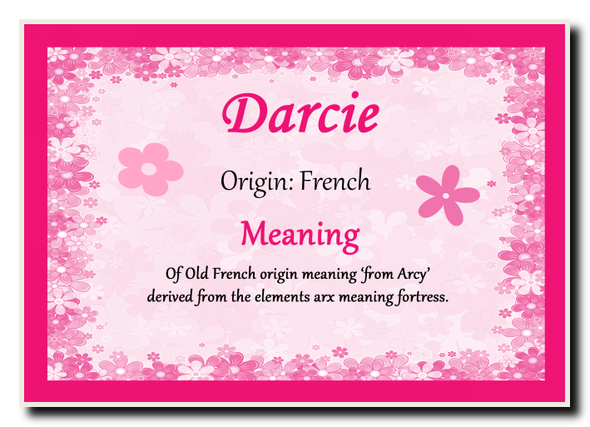 Darcie Personalised Name Meaning Jumbo Magnet