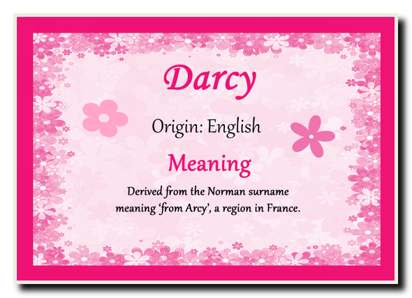 Darcy Personalised Name Meaning Jumbo Magnet