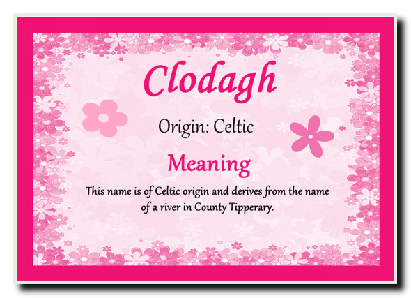 Clodagh Personalised Name Meaning Jumbo Magnet