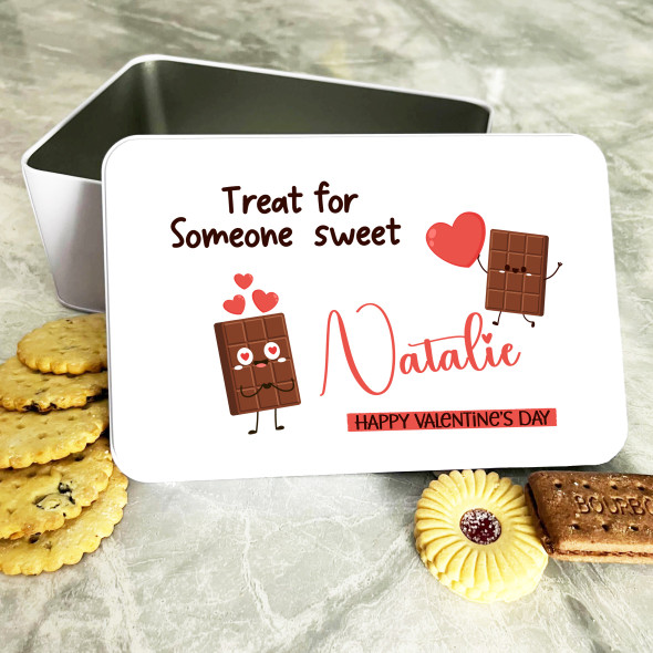 Treat For Someone Sweet Valentine's Day Gift Personalised Treat Tin