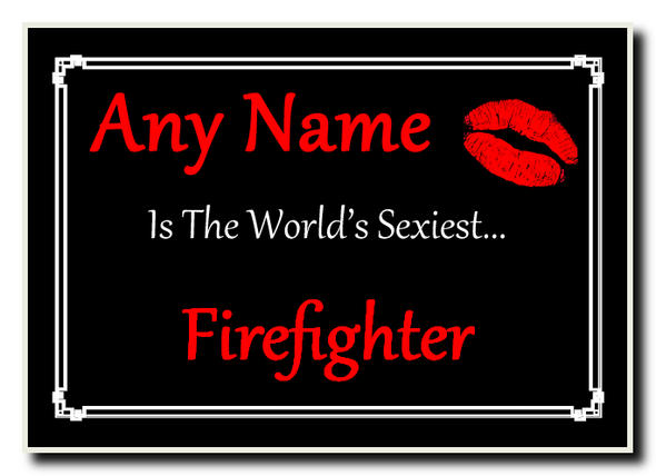 Firefighter Personalised World's Sexiest Jumbo Magnet
