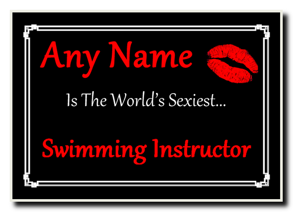 Swimming Instructor Personalised World's Sexiest Jumbo Magnet