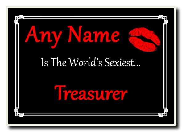 Treasurer Personalised World's Sexiest Jumbo Magnet