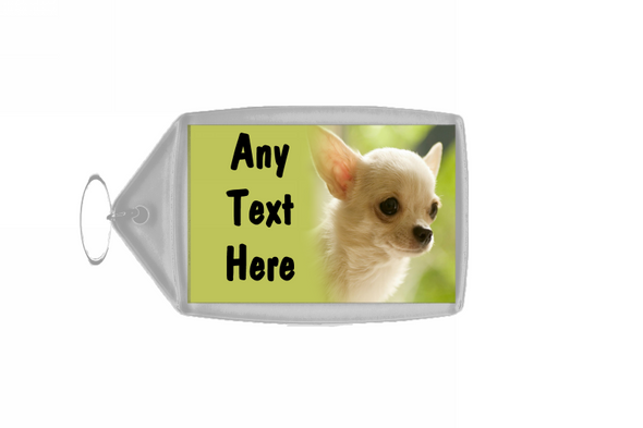 Dog Chihuahua Personalised Keyring