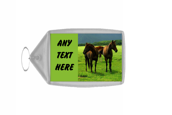 Two Horses Personalised Keyring