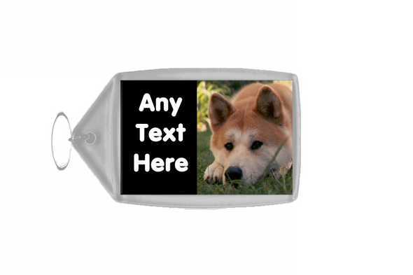 Akita Dog Personalised Keyring