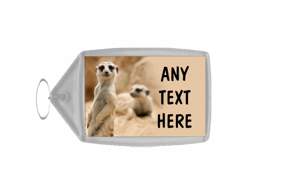 Funny Meerkat Personalised Keyring