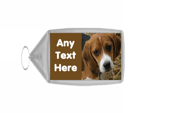 Beagle Dog Personalised Keyring