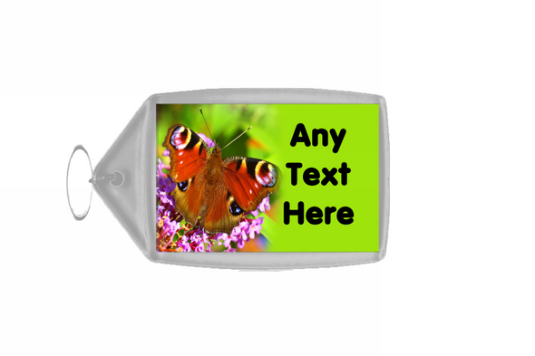 Green Butterfly Personalised Keyring