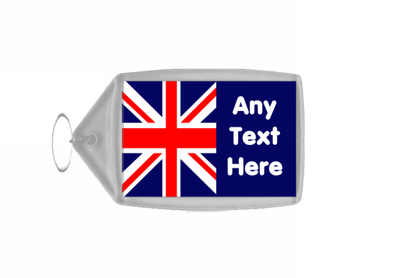 Union Jack British Flag Personalised Keyring