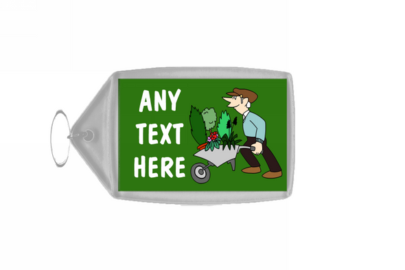 Garden Gardener Personalised Keyring