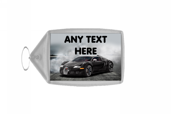 Bugatti Veyron Car Personalised Keyring