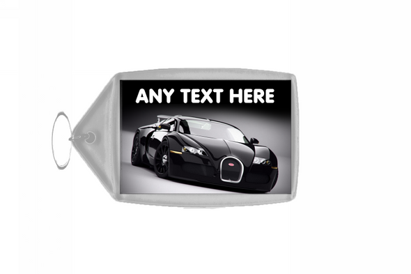 Bugatti Car Personalised Keyring