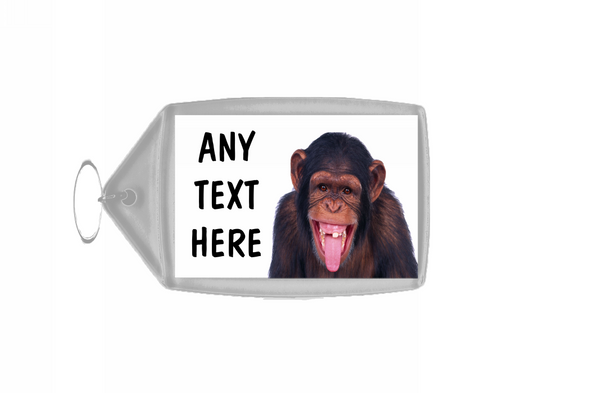 Funny Cheeky Monkey Personalised Keyring