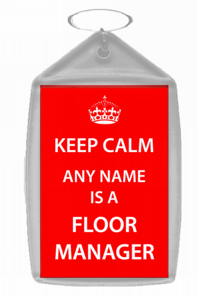 Floor Manager Personalised Keep Calm Keyring