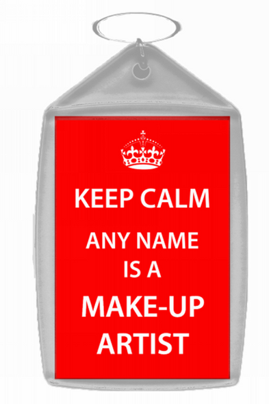 Make-Up Artist Personalised Keep Calm Keyring