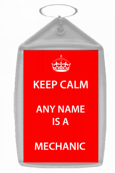 Mechanic Personalised Keep Calm Keyring