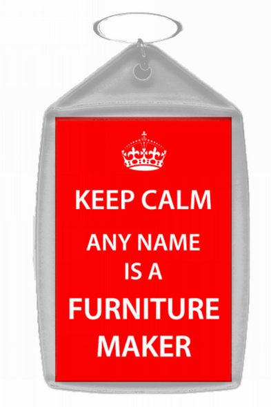 Furniture Maker Personalised Keep Calm Keyring