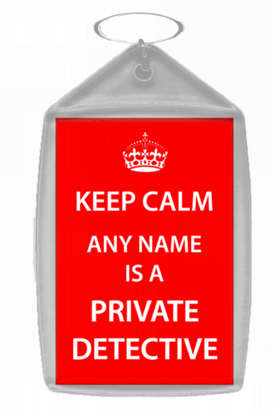 Private Detective Personalised Keep Calm Keyring