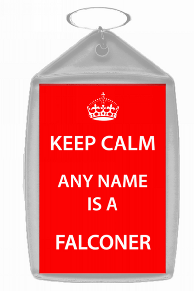 Falconer Personalised Keep Calm Keyring