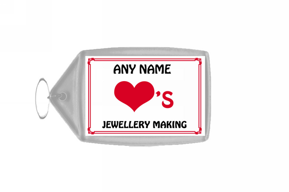 Love Heart Jewellery Making Personalised Keyring