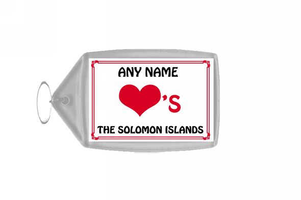 Love Heart The Solomon Islands Personalised Keyring