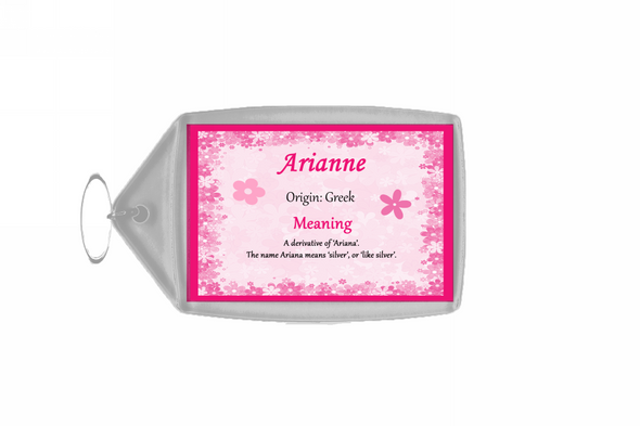 Arianne Personalised Name Meaning Keyring