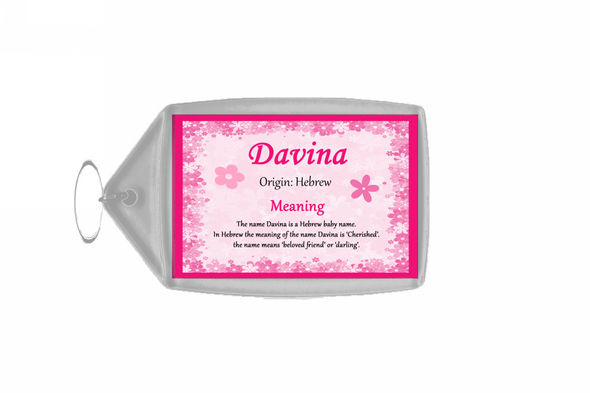 Davina Personalised Name Meaning Keyring