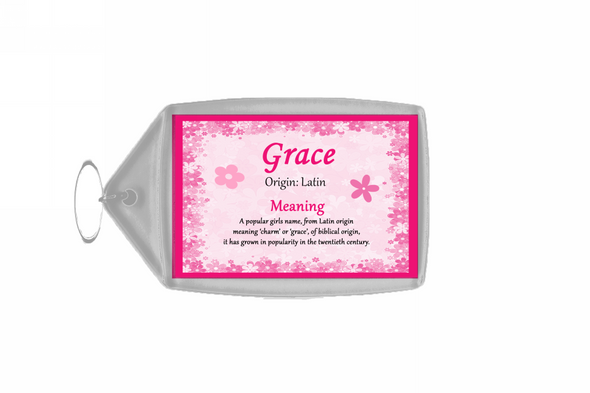 Grace Personalised Name Meaning Keyring