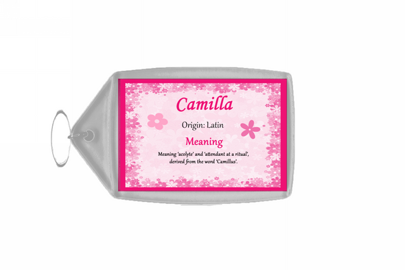 Camilla Personalised Name Meaning Keyring
