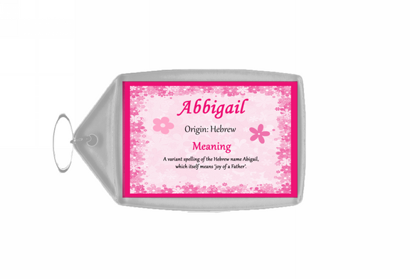 Abbigail Personalised Name Meaning Keyring