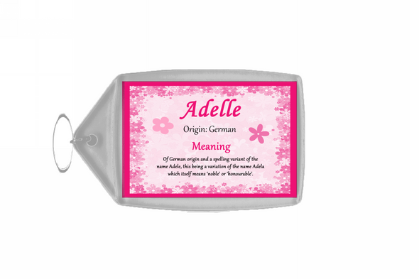 Adelle Personalised Name Meaning Keyring