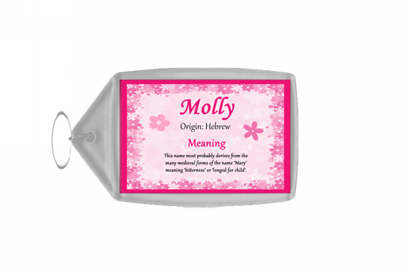 Molly Personalised Name Meaning Keyring