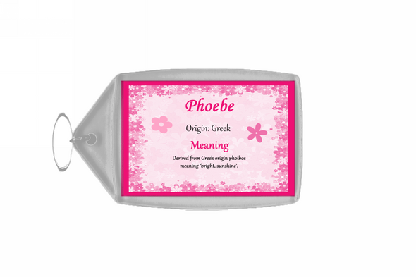 Phoebe Personalised Name Meaning Keyring