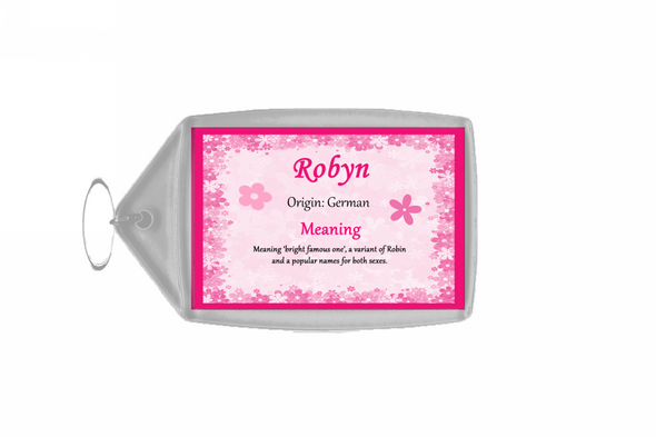 Robyn Personalised Name Meaning Keyring