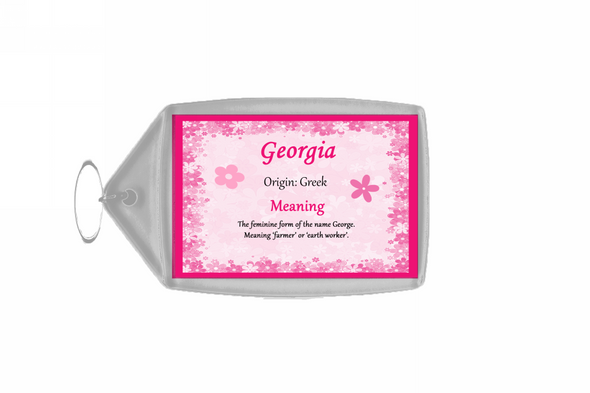 Georgia Personalised Name Meaning Keyring