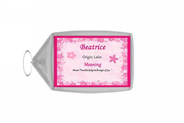 Beatrice Personalised Name Meaning Keyring