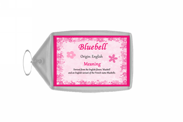 Bluebell Personalised Name Meaning Keyring