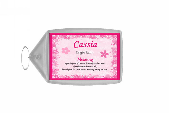 Cassia Personalised Name Meaning Keyring