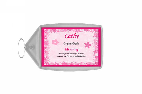 Cathy Personalised Name Meaning Keyring