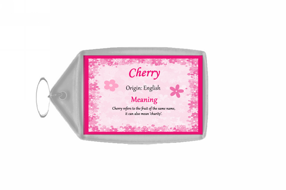 Cherry Personalised Name Meaning Keyring