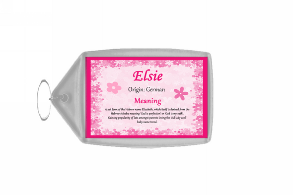 Elsie Personalised Name Meaning Keyring