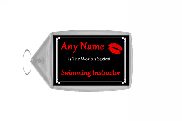 Swimming Instructor Personalised World's Sexiest Keyring