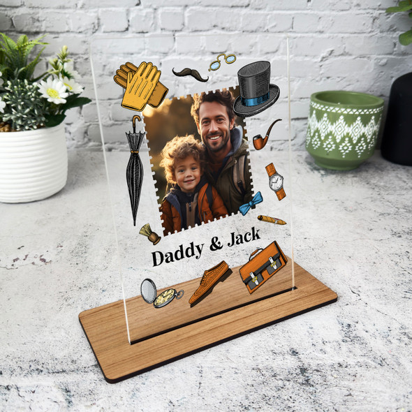 Gentleman Accessories Gift For Dad Personalised Acrylic Plaque