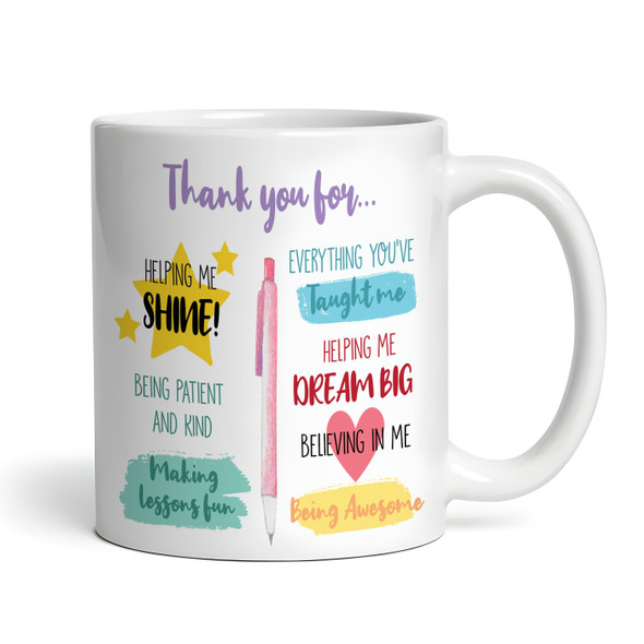 Tazza Me To You Tatty Teddy Per Assistente Insegnante - 370ml Con Scritta Star Teaching Assistant
