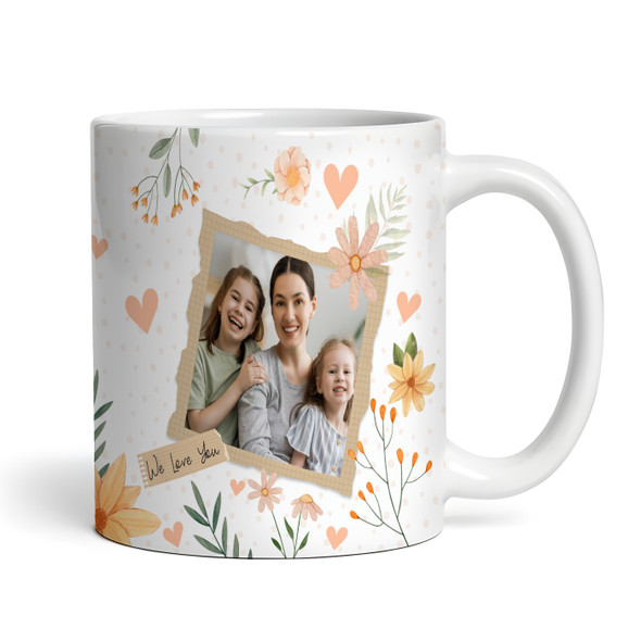 Yellow Photo Floral Mother's Day Mom Gift Coffee Tea Cup Personalised Mug