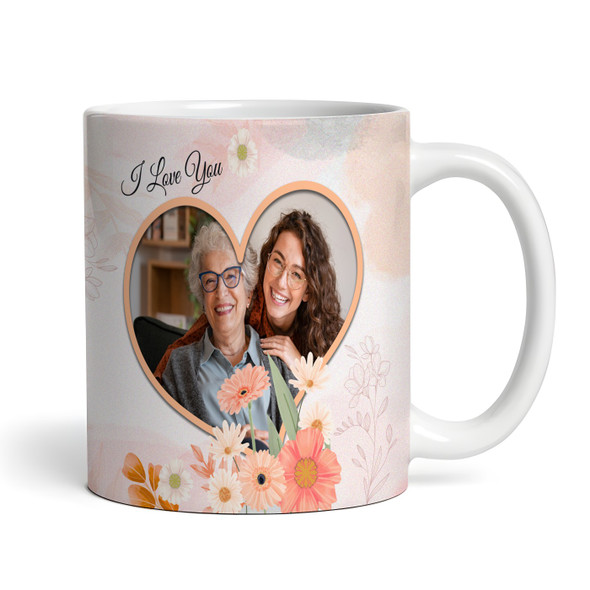 Amazing Mother Birthday Mom Floral Heart Photo Gift Coffee Tea Personalised Mug